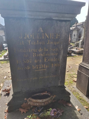 tonton jaques,jacques jollinier,le sous des écoles,toutes aides,cimetière